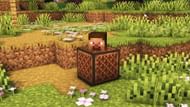 A mob head on a note block (Image via Mojang)